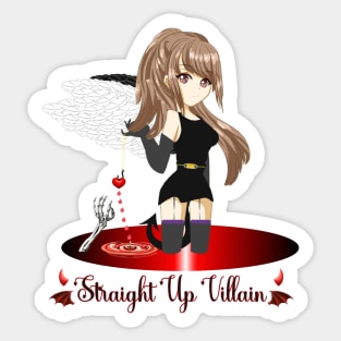 Straight Up Villain Cute Anime Demon Girl Sticker